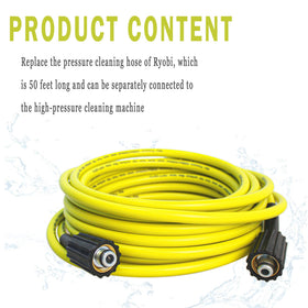 Ryobi-compatible connection on TOKDOOT hose enables flexible setup