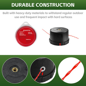 TOKDOOT red 0.095 inch trimmer line 250 ft for Milwaukee 49-16-2713