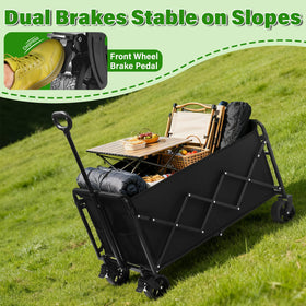 TOKXTIK wagon cart 360° swivel wheels enable smooth steering on varied terrain