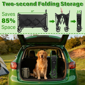 TOKXTIK wagon cart 600D fabric resists wear during outdoor trips