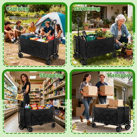 TOKXTIK wagon cart 500lb capacity ideal for groceries and gear