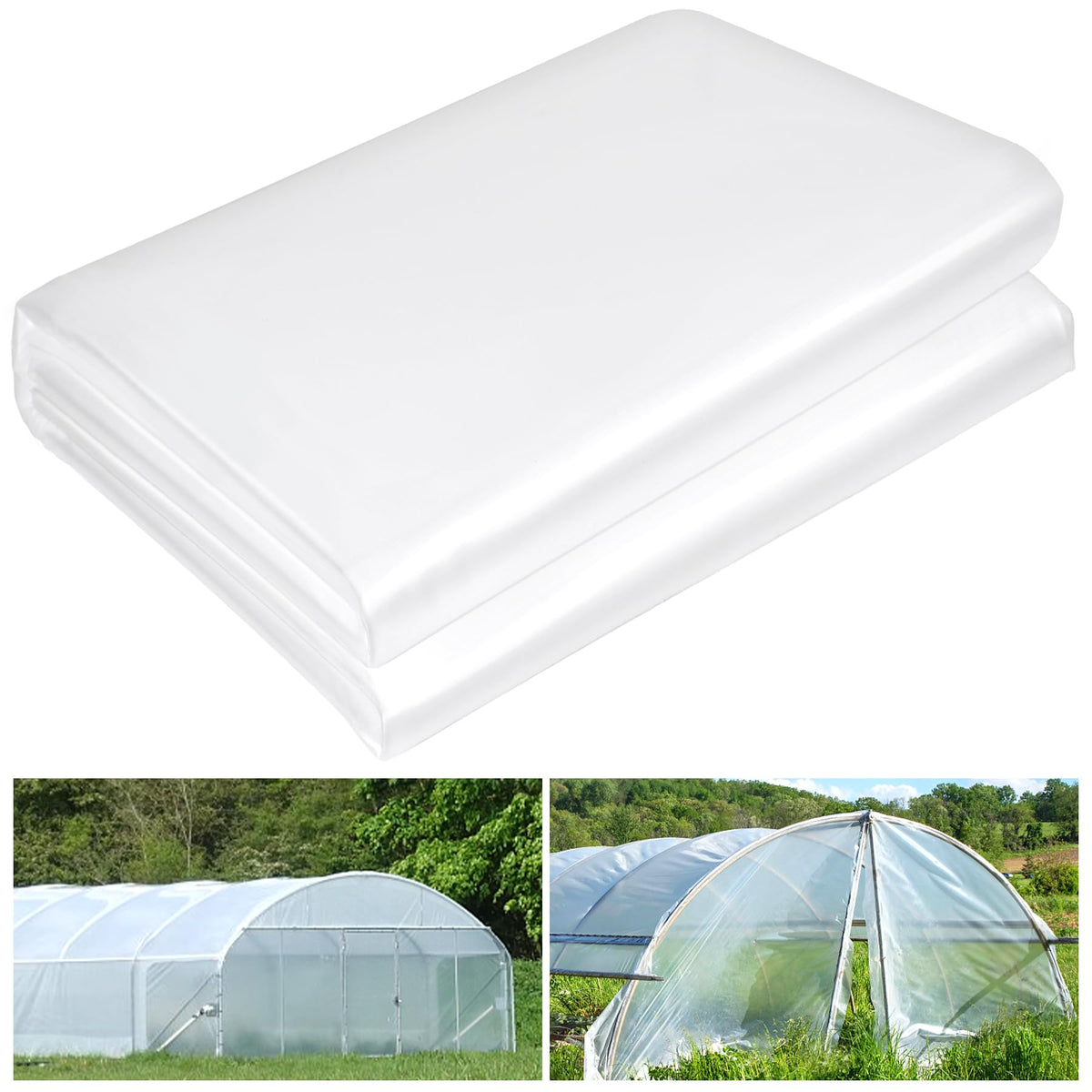 ToLanbbt 16x26ft clear greenhouse film for even sunlight and steady seed germination