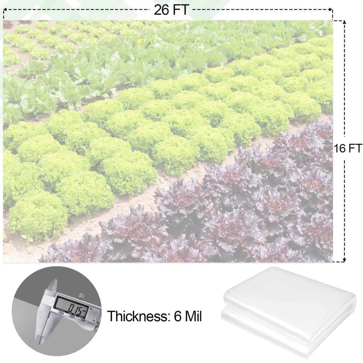 ToLanbbt 6mil polyethylene film offers durable protection against wind and rain