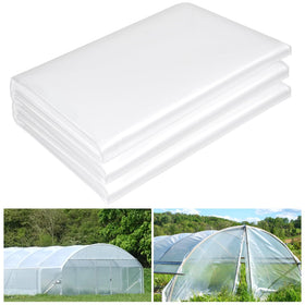 ToLanbbt clear greenhouse film 24x26ft boosts sunlight for healthy plant growth.