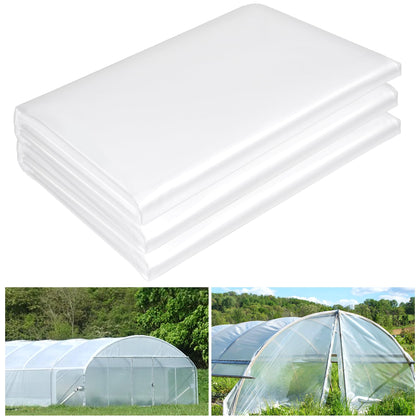 ToLanbbt clear greenhouse film 24x26ft boosts sunlight for healthy plant growth.