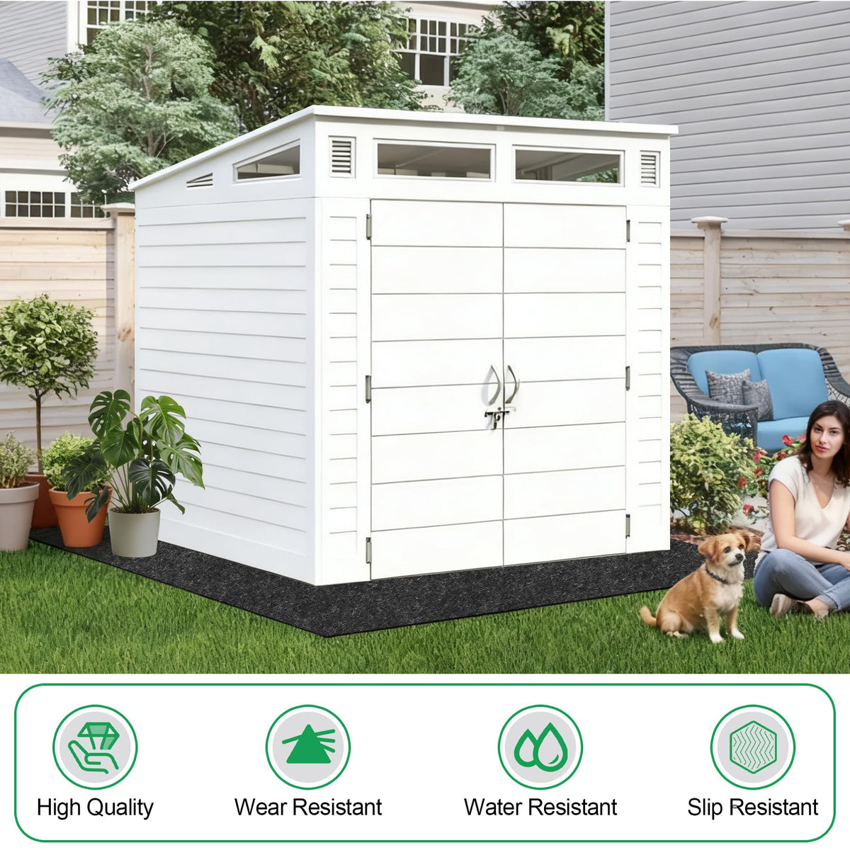 ToLanbbt mat shown in outdoor yard demonstrates versatile use cases