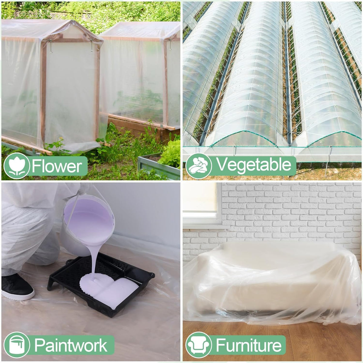 ToLanbbt wide-application greenhouse film suitable for DIY and coverings.