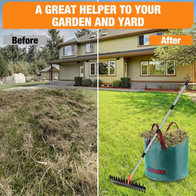 Tolia dual-tine design promotes lawn aeration and seedbed prep.