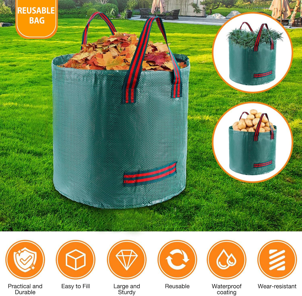 Tolia lawn care rake ideal for mulch spreading and leaf collection.