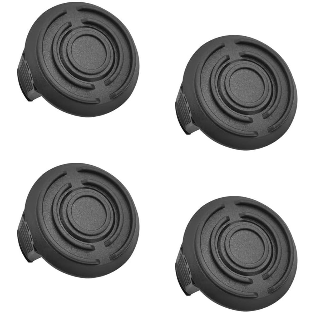 Close-up view of durable snap-on spool cap design