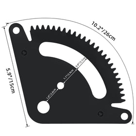 Tomanic pinion gear included, ensures synchronized steering movement.