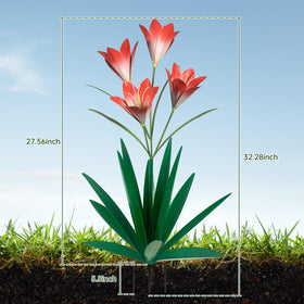 TOMBABY metal agave yard art in green adds dynamic wind-driven movement