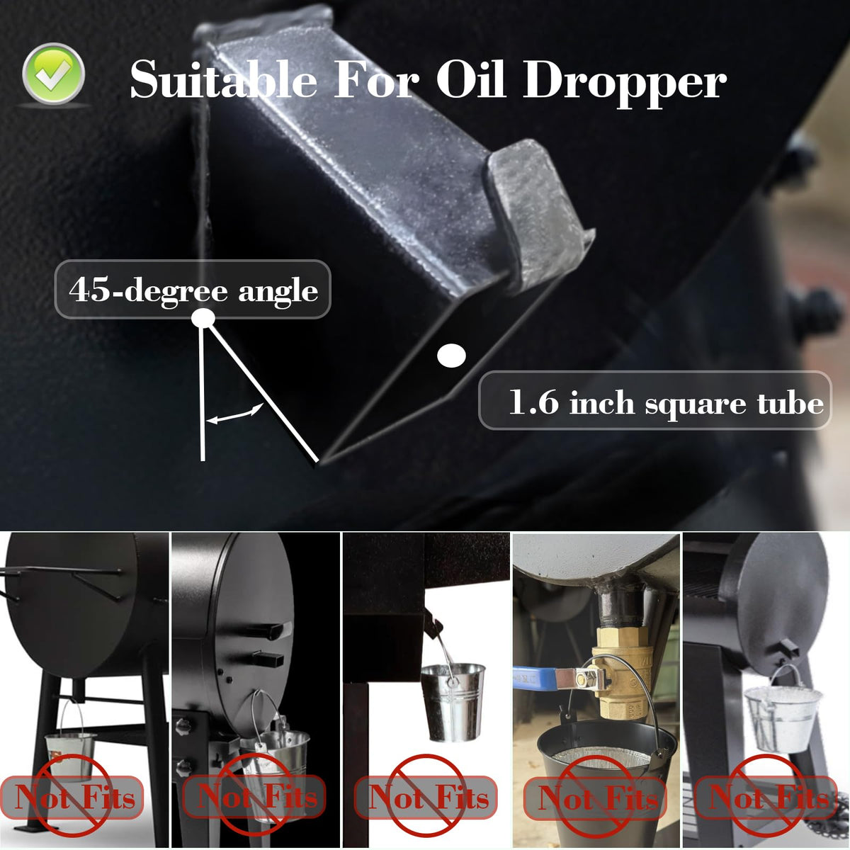 Tombili grease bucket easy 5-minute assembly for pellet grills