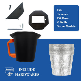 Tombili grease bucket compatible with Traeger Pit Boss and Z Grills