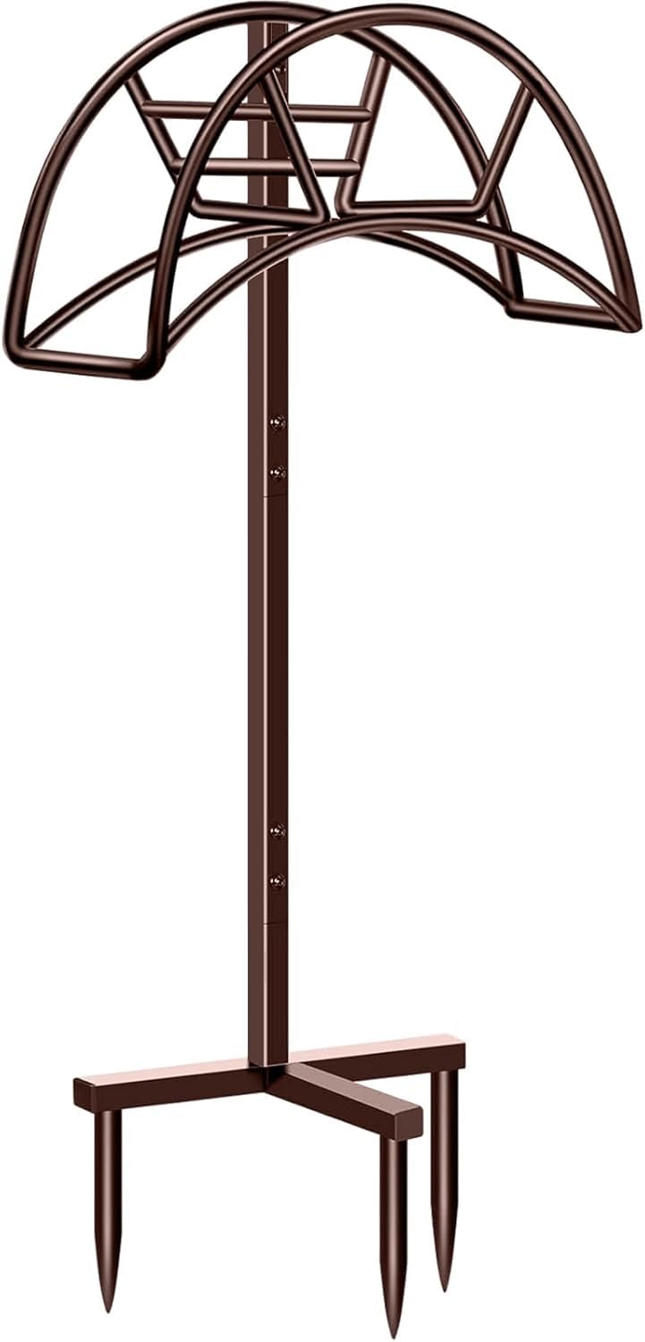 TomCare Garden Hose Holder with detachable base stand keeps hoses organized and accessible.