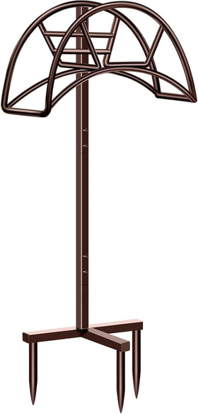 TomCare Garden Hose Holder with detachable base stand keeps hoses organized and accessible.
