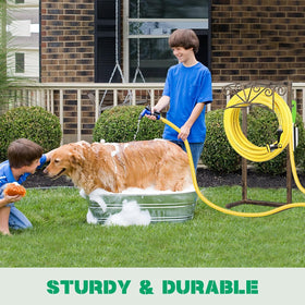 TomCare durable metal construction withstands outdoor use and weather.