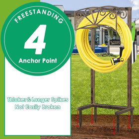 TomCare sturdy base prevents tipping when holding long hoses.