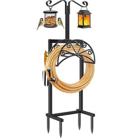 TomCare heavy-duty metal frame supports large hoses for outdoor use.