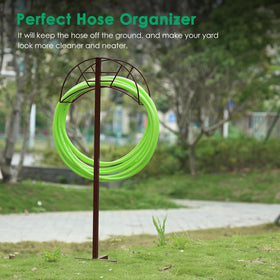 TomCare Garden Hose Holder helps extend hose life by keeping it off the ground.