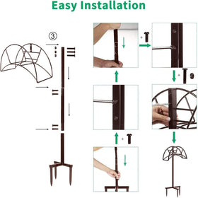 TomCare Garden Hose Holder can be moved easily for seasonal yard tasks.