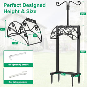 TomCare garden organizer keeps hose reel tidy on patios and lawns.