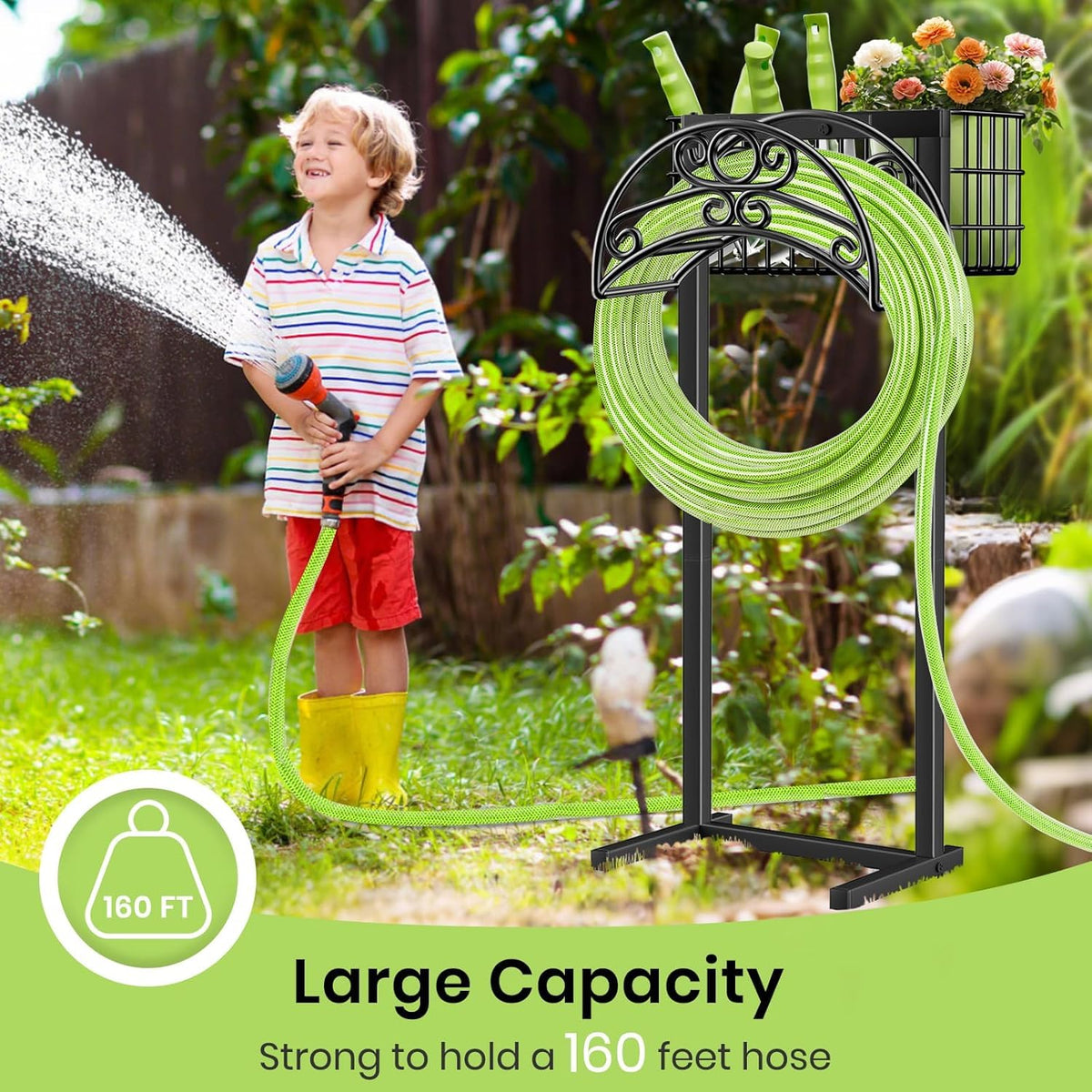 TomCare garden-yard decor enhances curb appeal while organizing hoses