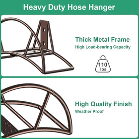 TomCare heavy-duty hose storage holds up to 150ft for yard organization.