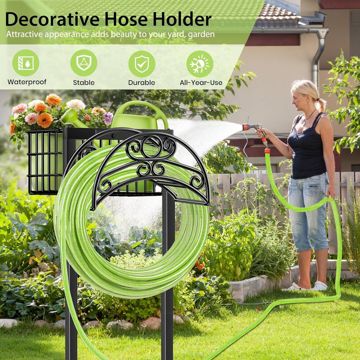 TomCare easy-assembly hose holder installs quickly in minutes