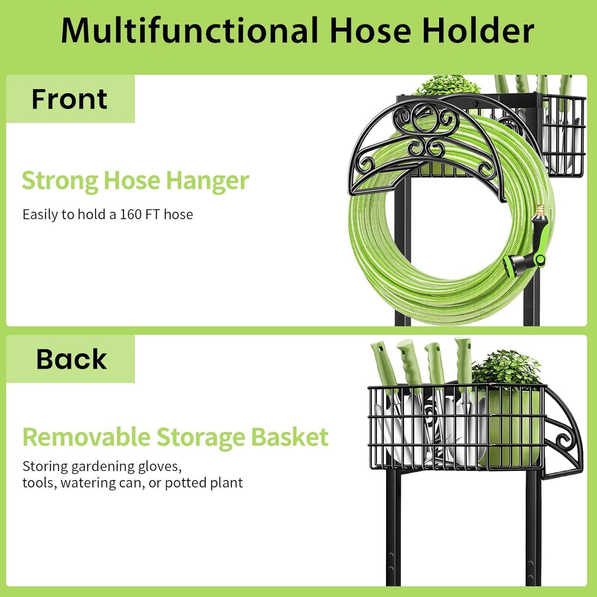 TomCare freestanding design fits any garden without drilling
