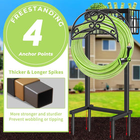 TomCare hose holder holds up to 160 feet, reducing clutter