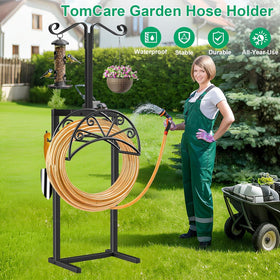 TomCare wide basket fits hoses of varying sizes for easy winding.