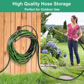TomCare space-saving hose hanger keeps patios neat.