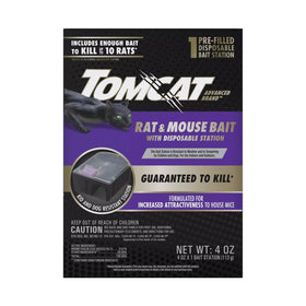 Tomcat Advanced Brand bait station with a closed lid for tamper resistance and easy monitoring.