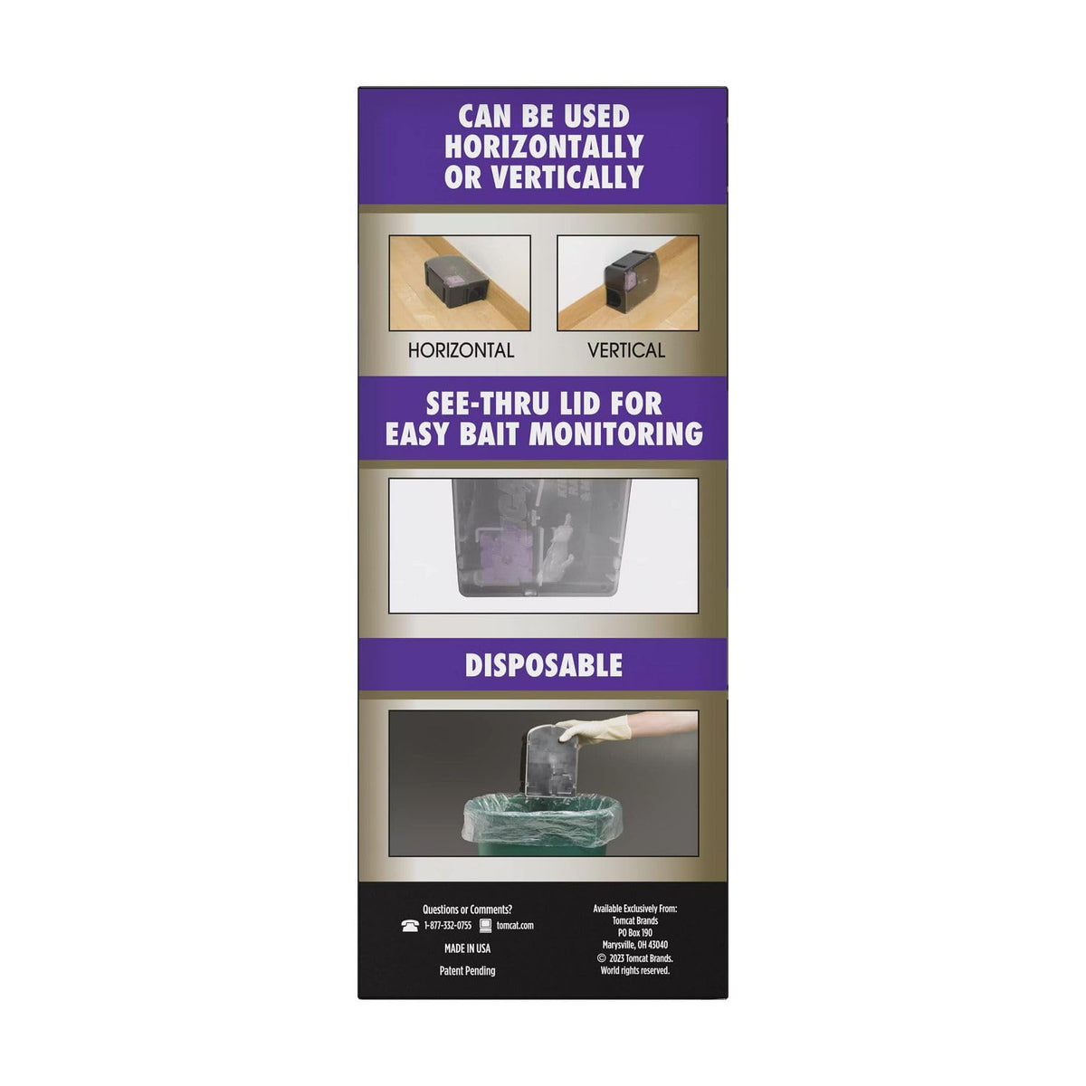 Tomcat Advanced Brand weather-resistant station enduring rain and sun for reliable rodent control.