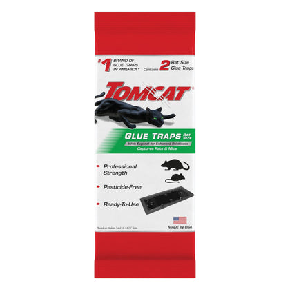 Tomcat Glue Traps with immediate grip capture pests quickly along walls