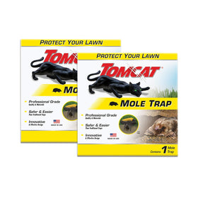 Tomcat Mole Trap dual-spring design for fast, effective mole control in lawns.