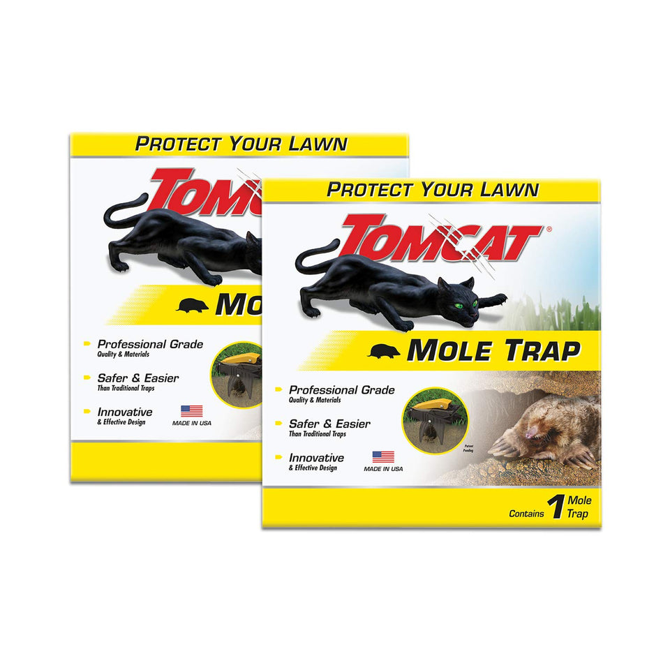 Tomcat Mole Trap dual-spring design for fast, effective mole control in lawns.