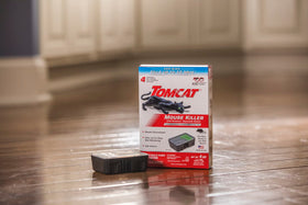 Tomcat Mouse Killer tamper-resistant design keeps bait secure from children.