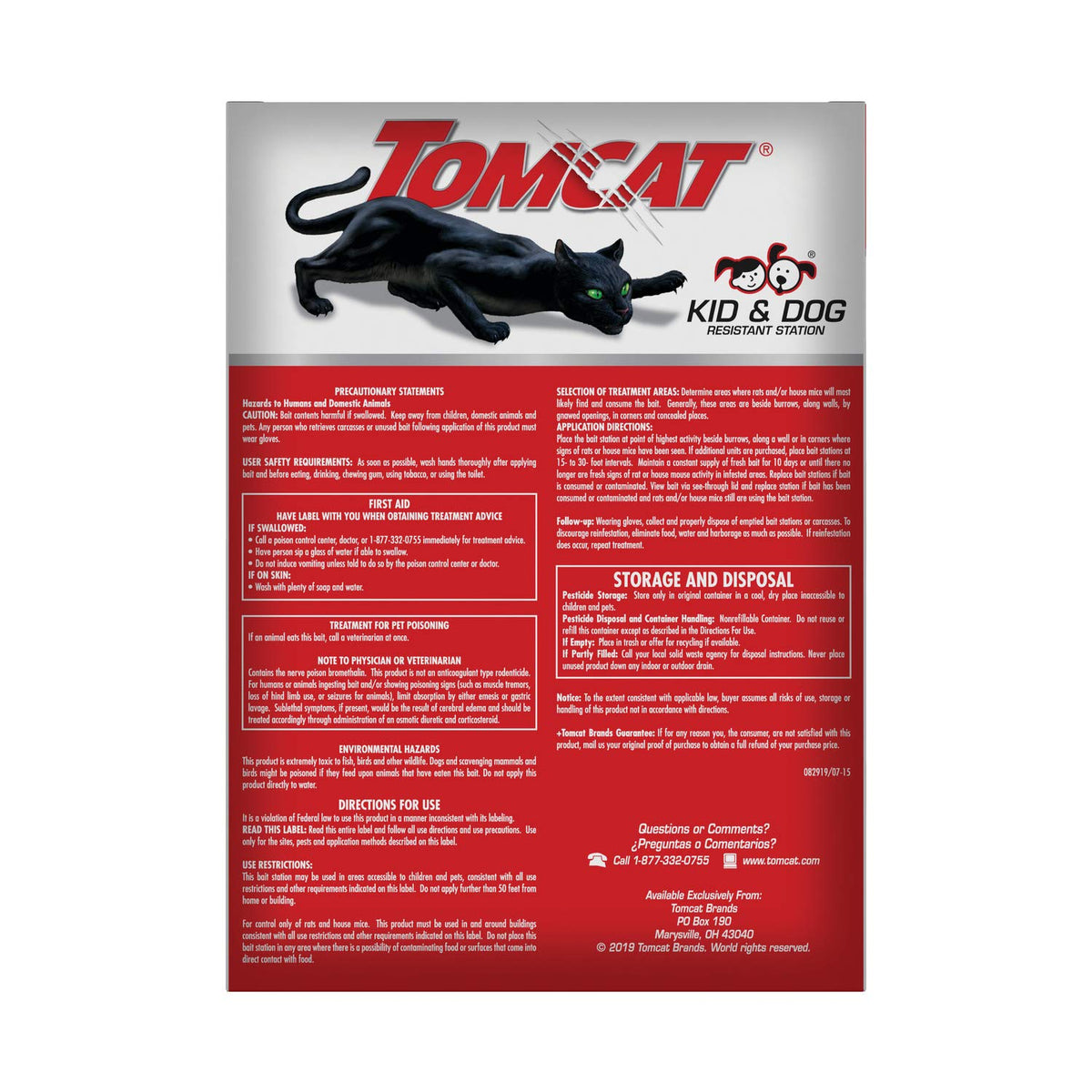 Tomcat station visual showing secure setup around pets and kids