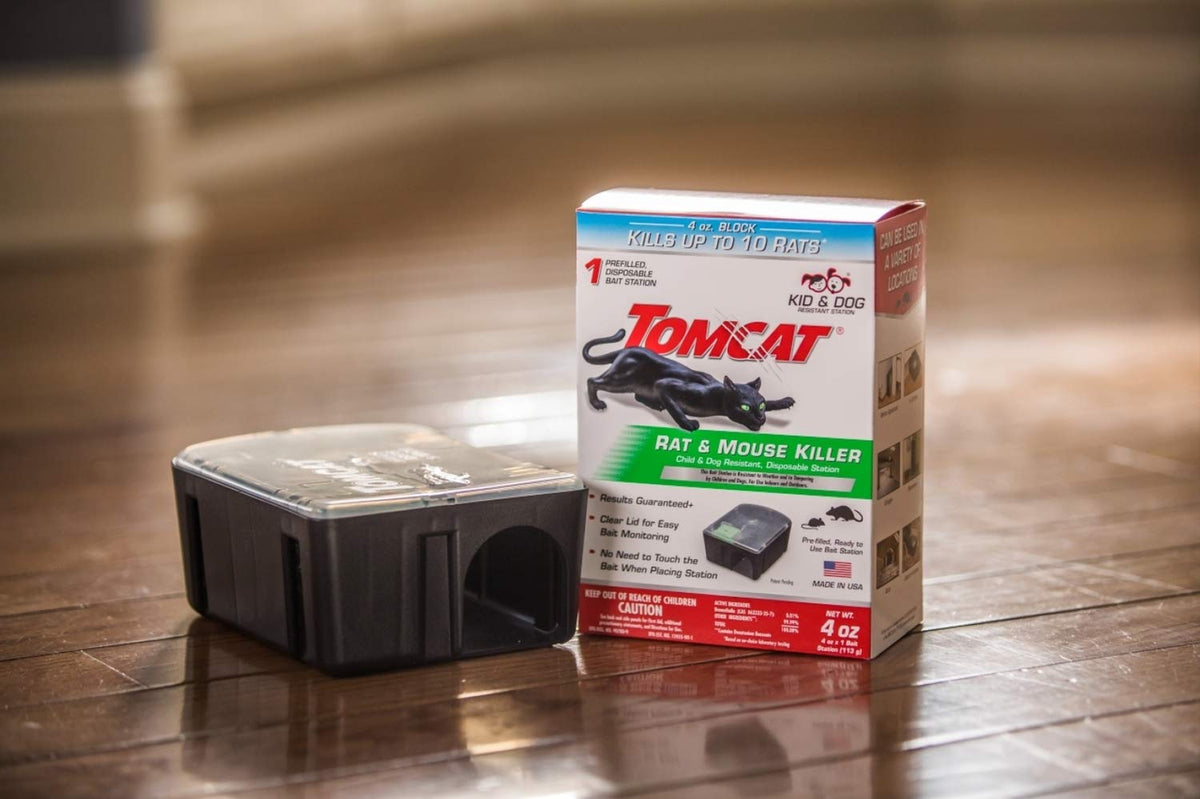 Tomcat station with see-through lid for easy bait monitoring