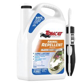 Tomcat Repellents protects garden plants from rabbits and small animals.