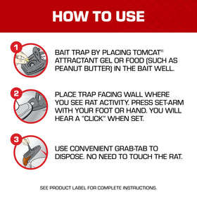 Tomcat Secure-Kill Rat Trap in-use image emphasizes safe handling