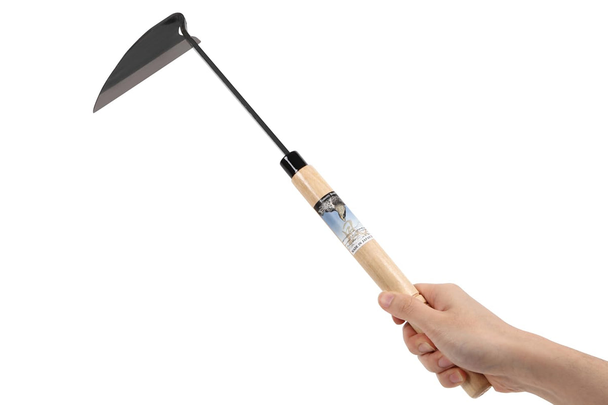 Tomerry garden weeding tool with long handle for easier reach.