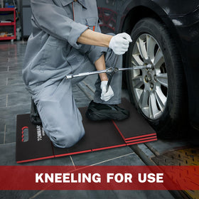 TOMMARS kneeling pad non-slip bottom on a concrete workshop floor