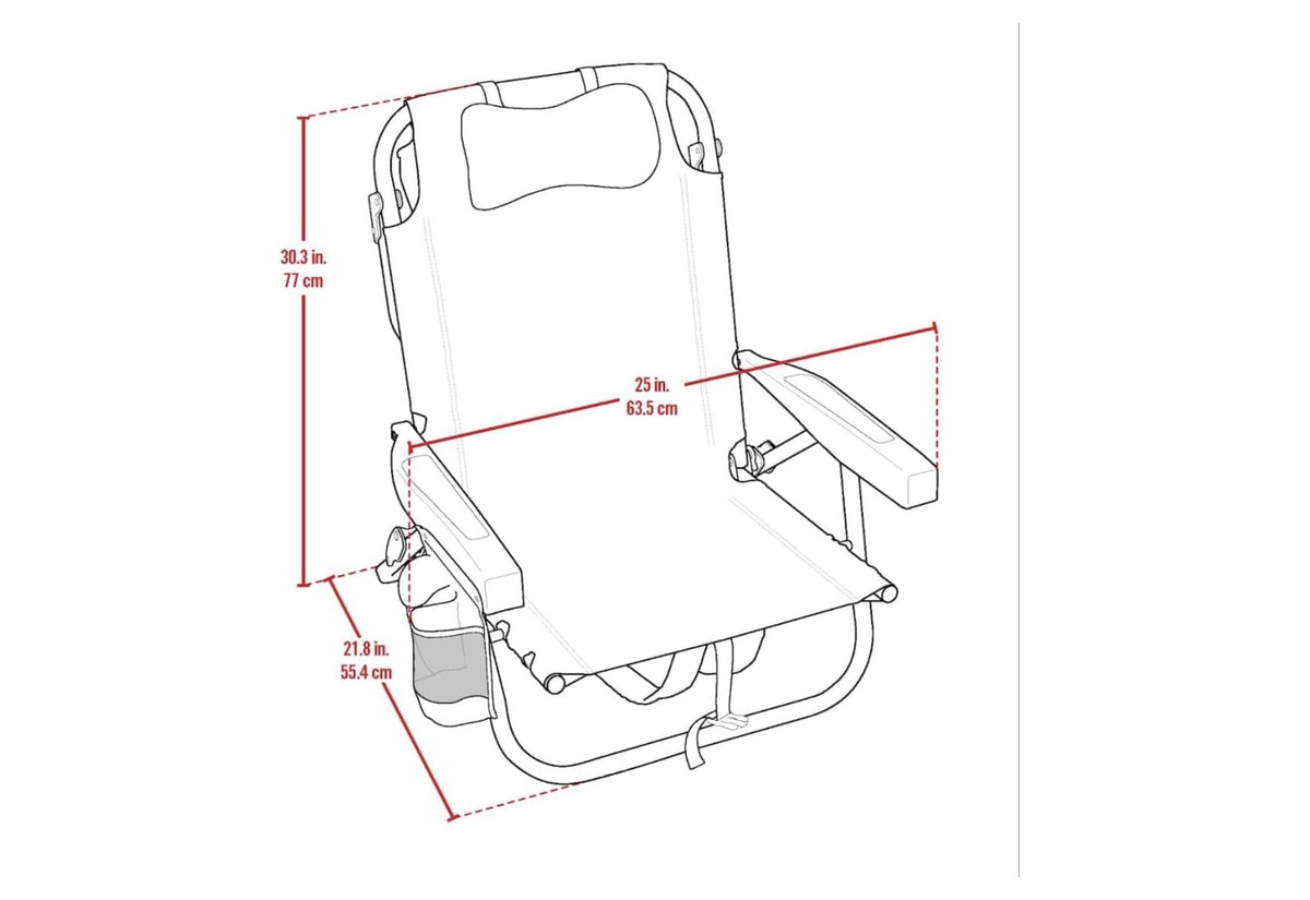 Tommy Bahama padded backpack straps simplify carrying.