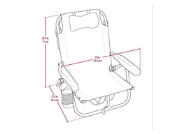 Tommy Bahama padded backpack straps simplify carrying.