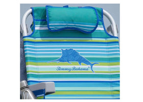 Tommy Bahama towel bar keeps towels dry and sand-free.