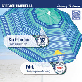 Tommy Bahama umbrella carry bag image shows portable, stylish shade on the go.