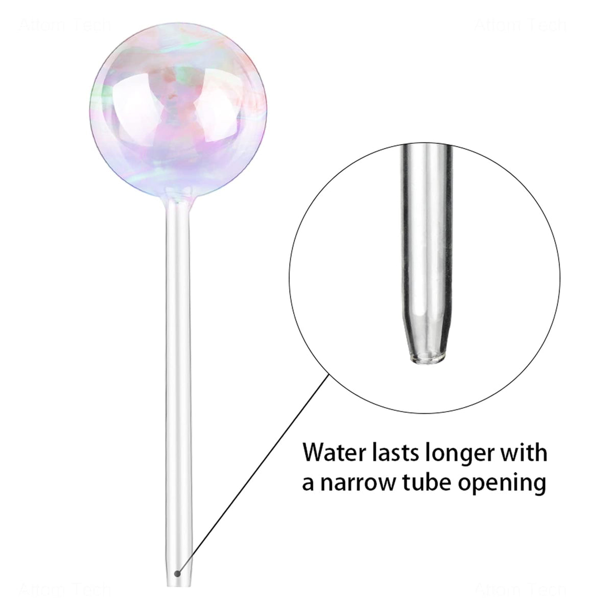 Tomorotec rainbow glass spike insert in soil to regulate moisture